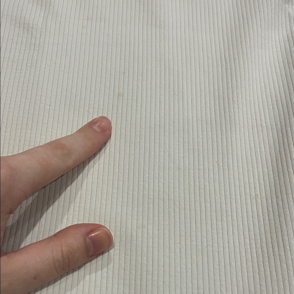 Athleta Women's White Ribbed Racerback Tank Top - Picture 3 of 4